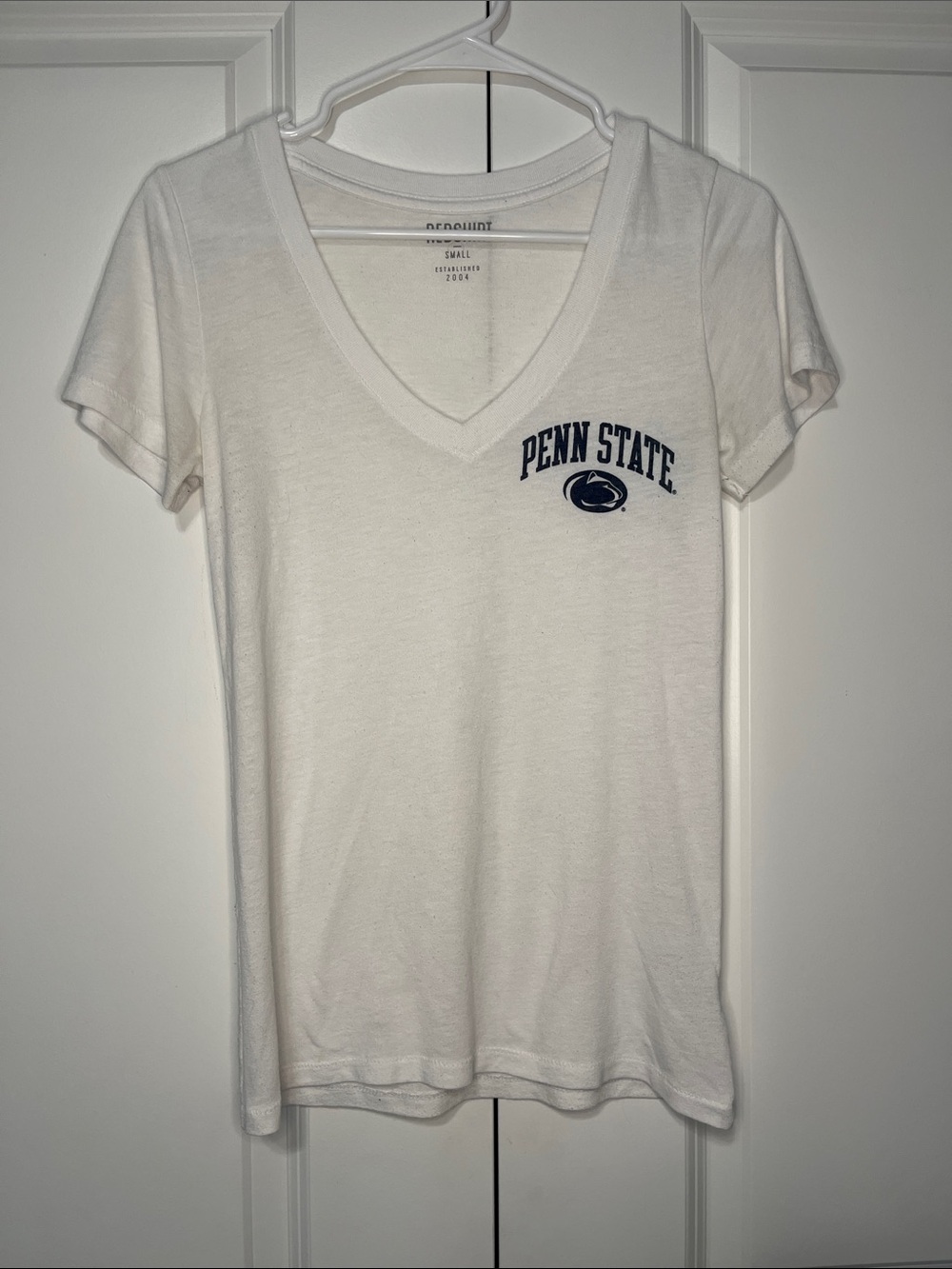 Redshirt Penn State White V-Neck Tissue T-Shirt